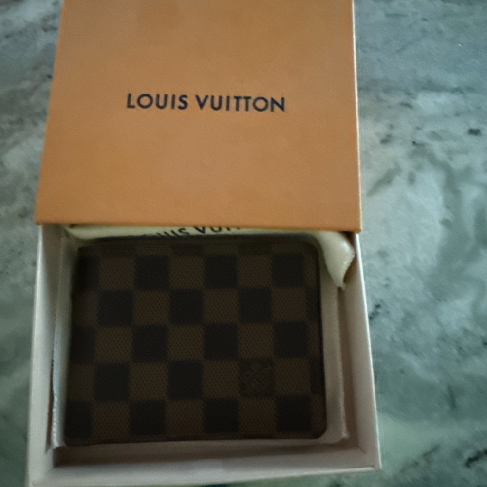 Louis Vuitton Brown & Dark Brown Damier Canvas Men's Wallet